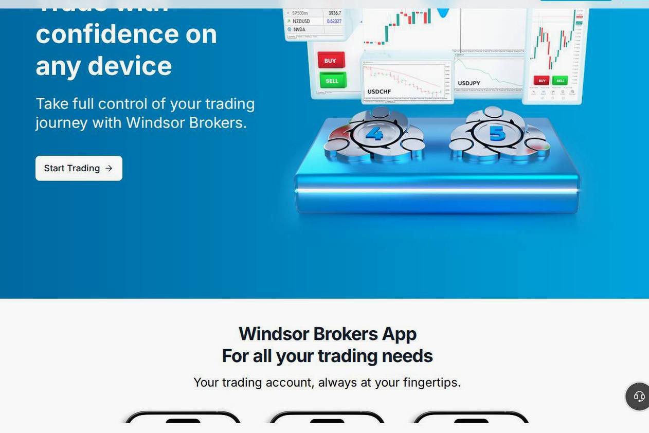 The platform page on the Windsor Brokers website